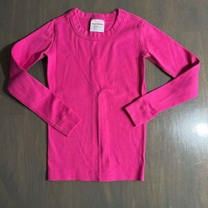Hanna Andersson size 6-7 Pink Long John Pajama TOP ONLY